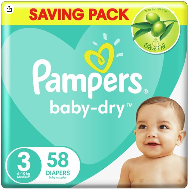 بامبرز مقاس 3 60قطغه